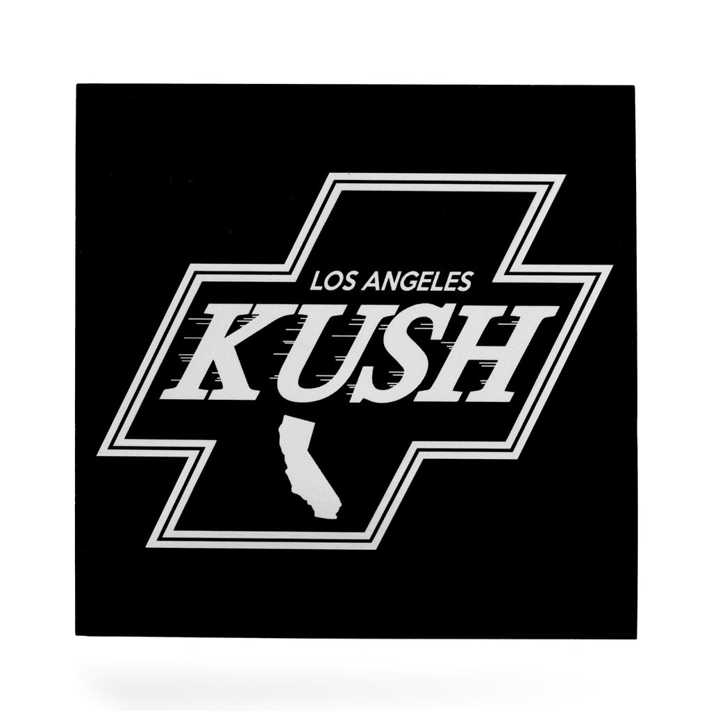 LA Kush Cross Sticker - Black/White